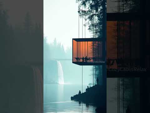 Misty Waterfalls and a Red Glass House — Like a Scene from a Movie!