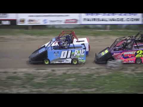 Mini Wedge 10-14 A-Feature at Crystal Motor Speedway, Michigan on 06-11-2022!! - dirt track racing video image