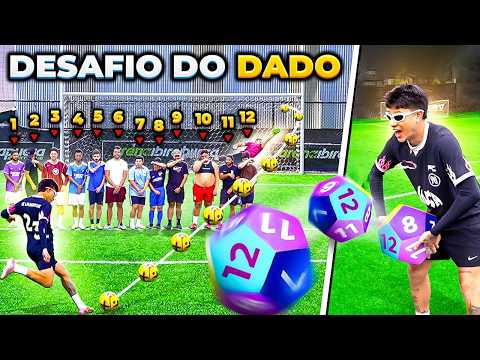DESAFIO DO DADO GIGANTE DE 12 LADOS!! (FOI DECIDIDO NA ÚLTIMA BOLA) *MUITOS GOLAÇOS 