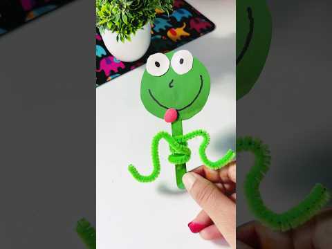 Easy kids clay craft🐸#shorts #trending #viralvideo #youtubeshorts #anaya #viralshorts#kidsvideo#art