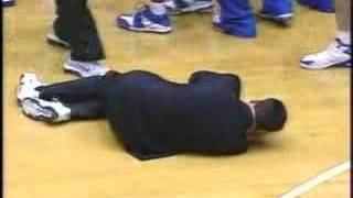 Coach K passes out - YouTube