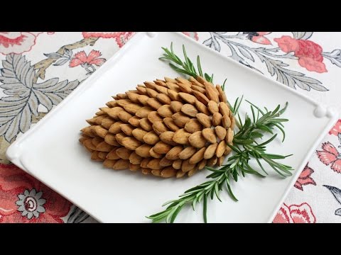 Holiday Pine Cone Cheese Ball - How to Make a Garlic & Herb Cheese Spread Pine Cone - UCRIZtPl9nb9RiXc9btSTQNw