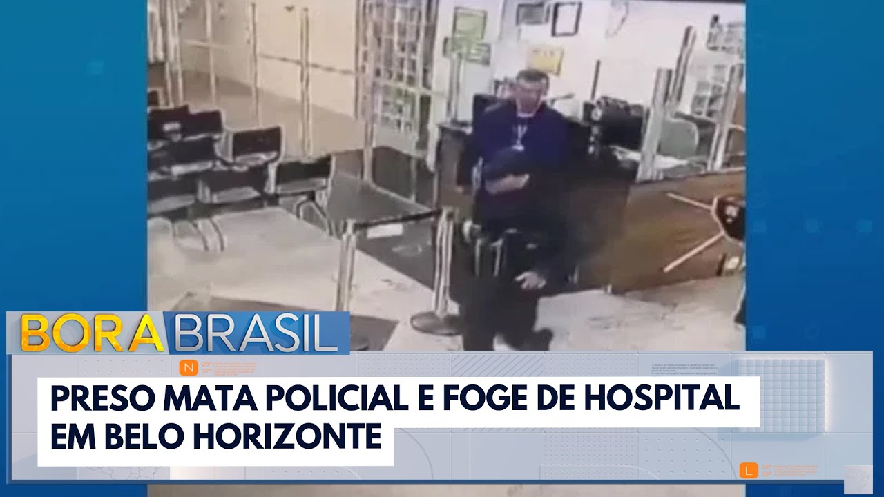 Preso mata policial e foge de hospital em Belo Horizonte