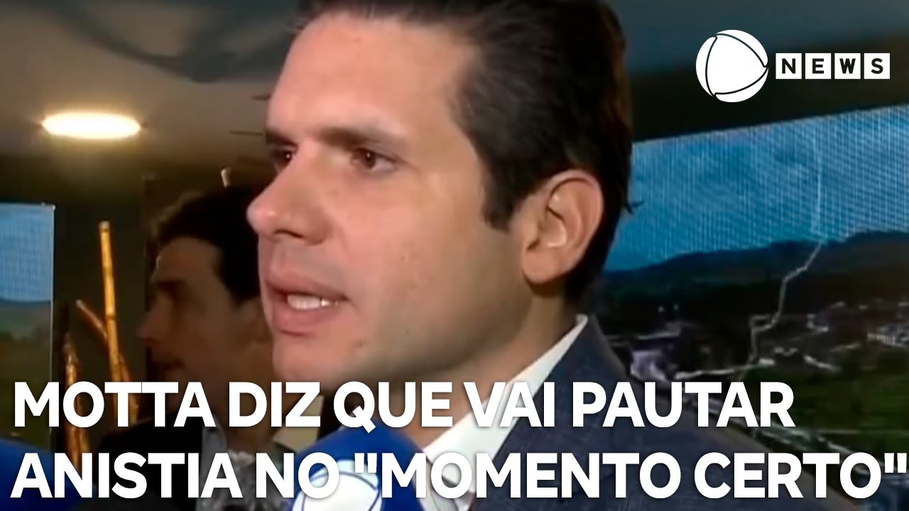 Hugo Motta diz que vai pautar no ‘momento certo’ anistia a envolvidos nos atos de 8 de janeiro