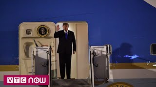 Chuyên cơ chở Tổng thống Mỹ Donald Trump hạ cánh xuống Nội Bài | Kim - Trum Summit