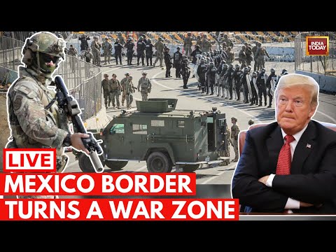 LIVE US Military At Mexico Border: Maxico Border Crossing To USA  Live | Us News | Trump Deportation