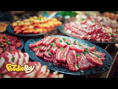 Amazing Skills Grilled pork belly TOP7 - Korean street food
