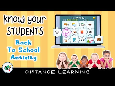 PowerPoint templates for Distance learning - "My Favorites" Puzzle Activity