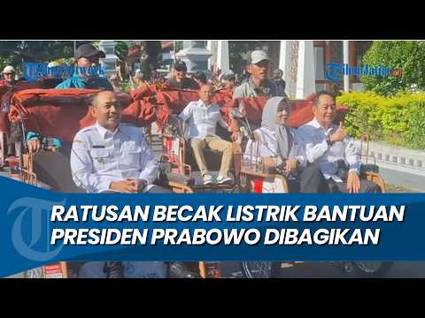 TERUS BERLANJUT, Ratusan Becak Listrik Bantuan Presiden Prabowo Dibagikan di Ngawi