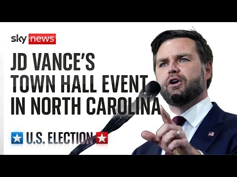 Watch live: Republican vice-presidential nominee JD Vance participates in Town Hall event in Raeford
