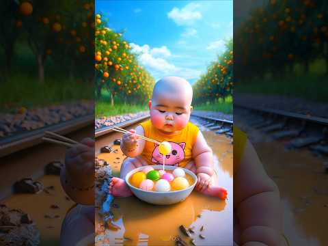❤️ Evolution of Baby: Train Attack on Baby for Food Eating #cat #cute #love #shorts BabyLos 44