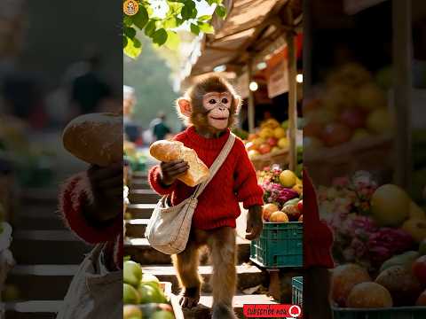 “The Little Monkey’s Bread 🍞🐒❤️ A Heartwarming Story of Kindness and Love”
