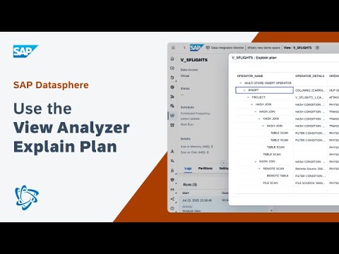 Use the View Analyzer Explain Plan: SAP Datasphere