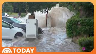 Thumbnail for the video "Hollywood Cleanup Begins After Century-Old Water Main Ruptures" from TODAY