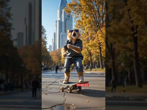 Cute Cat Running On Skater ❤️🥰 #cats #catvideos #catlovers #meow #catshorts #shorts #virals