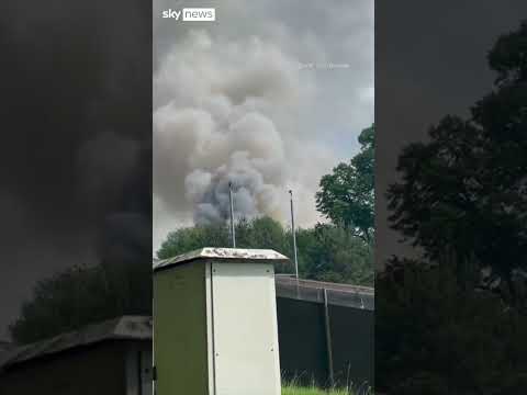 Fire at old psychiatric hospital site