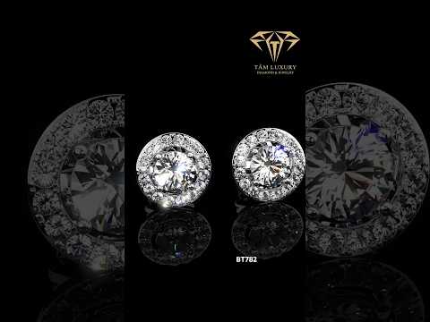 Bông tai thiết kế tháo rời. Có thể kết hợp 2 kiểu đeo theo sở thích của bạn #tamluxury #diamond