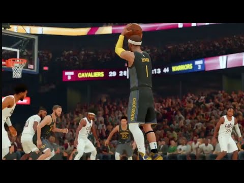 NBA 2K25 - 56 PT 🔥 - COURTSIDE NBA HIGHLIGHTS - WARRIORS vs CAVALIERS | My LEAGUE DJ DIXON PG#1