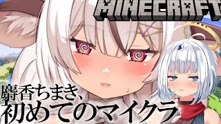 初めてのマイクラ にこみ殿におしえてもらお～の回【麝香ちまき/龍涎にこみ/新人Vtuber】