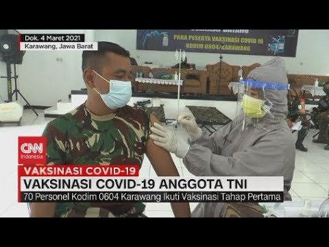 Vaksinasi Covid-19 Anggota Kodim 0604 Kabupaten Karawang