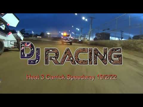 DJ Racing Heat 3 Carrick Speedway 19/2/22 - dirt track racing video image