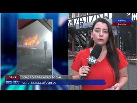 Incêndio em prédio histórico no Centro de Blumenau | Segurança | Tá Na Hora SC