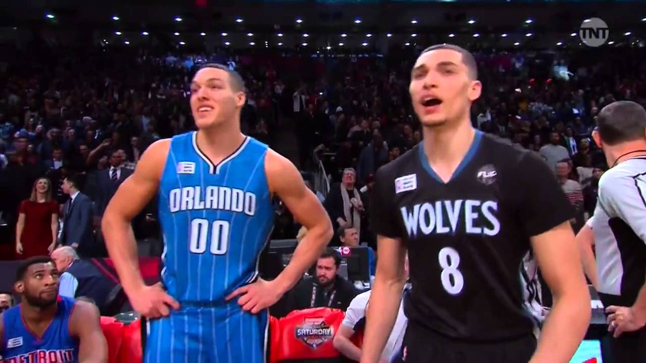 2016 NBA Slam Dunk Contest - Aaron Gordon vs Zach LaVine video clip