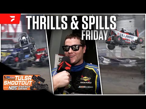 Friday Thrills &amp; Spills | 2024 Tulsa Shootout - dirt track racing video image