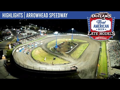 World of Outlaws Real American Beer Late Models | Arrowhead Speedway | August 22, 2025 | HIGHLIGHTS - dirt track racing video image