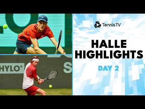 Sinner Plays Griekspoor; Zverev, Rublev & Tsitsipas In Action | Halle 2024 Highlights Day 2