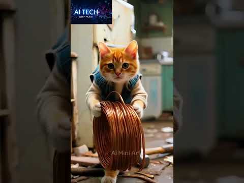 Cat Helping her Mother Short Video #shortsfeed Cat short video #wildlife #comedyeffect #animals