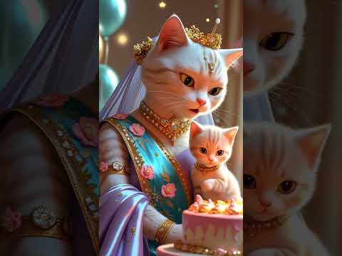 Kuching birthday #DreamScreenAI happy birthday cat videos #shortsfeed #cat #catshorts #shitvral#cat