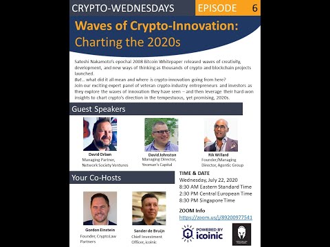 Crypto Wednesday show #6 with David Orban, Rik Willard & David Johnston