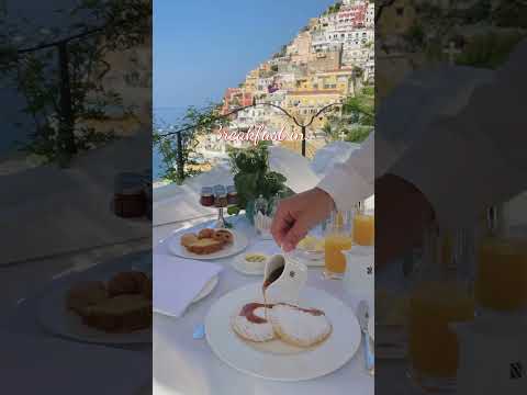 Breakfast in Positano Italy 🇮🇹