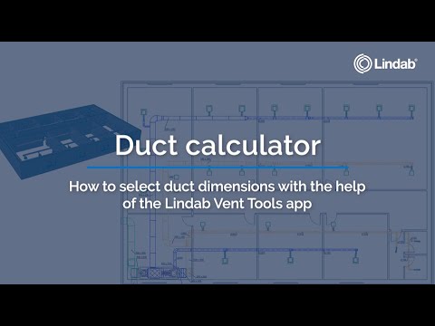 How to select duct dimensions with the help of the Lindab Vent Tools app duct calculator