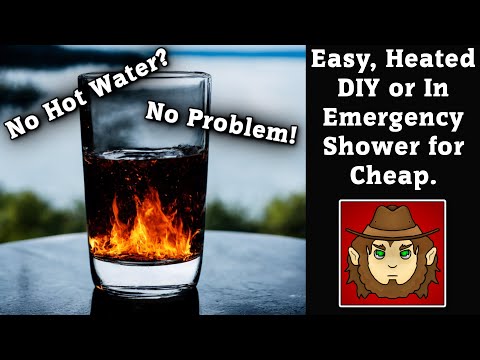 Easy & Cheap Emergency Hot Shower Setup. Also great for camping!
