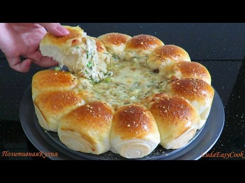 БУЛОЧКИ РОЛЛЫ с СЫРНЫМ ДИП соусом с грибами - Dinner buns with cheese dipping sauce - UCwZ6TJuh2PsR83k5PkkQx4A