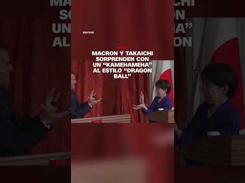 Macron y Takaichi sorprenden con un “Kamehameha” al estilo “Dragon Ball”