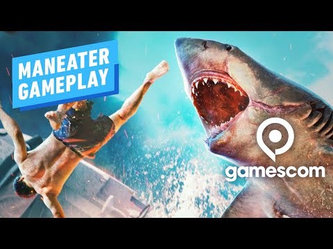 9 Minutes of Maneater: Pre-Alpha Shark Evisceration Gameplay - Gamescom 2019 - UCKy1dAqELo0zrOtPkf0eTMw