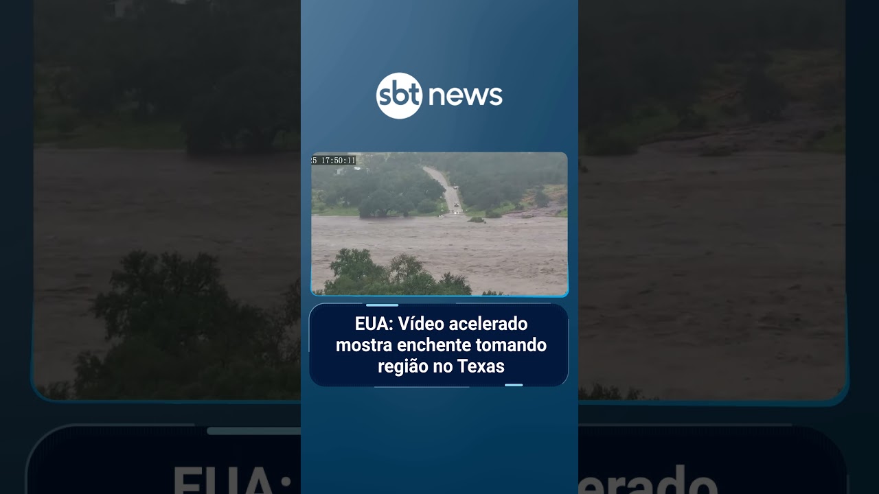 Vídeo acelerado mostra enchente no Texas que matou 82 pessoas | SBTManhã