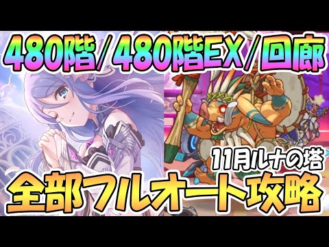 【プリコネR】かなり強かった！11月ルナの塔480階/480階EX/回廊探索フルオート攻略【ルナの塔】