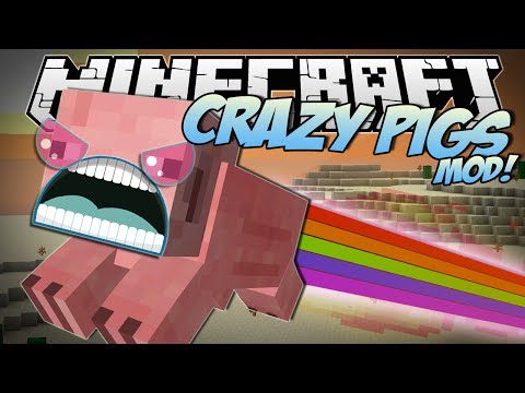 Minecraft | CRAZY PIGS MOD! (Rainbow Pigs, Superpowers, Trail Mix & More!) | Mod Showcase - UCS5Oz6CHmeoF7vSad0qqXfw