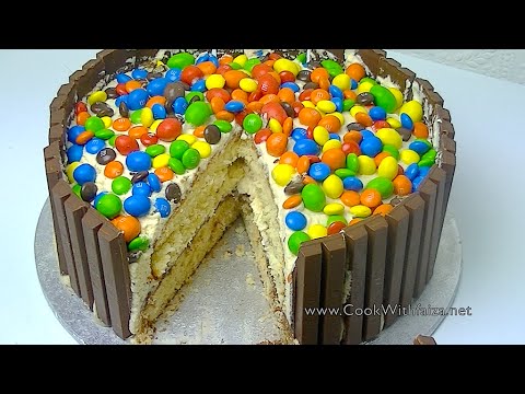 M&M & KITKAT CAKE *COOK WITH FAIZA* - UCR9WXUxcp0bR9OWi5ersIHw