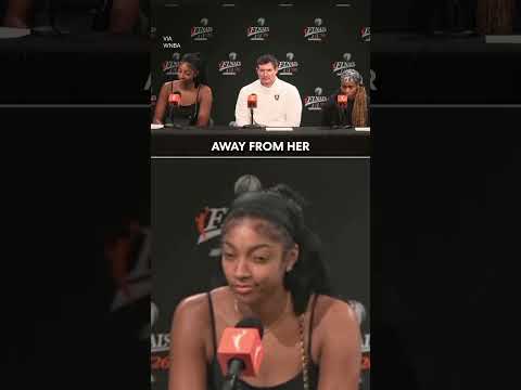 😂 Angel Reese reaction to reporter | Atlanta Dream WNBA Finals women's basketball #shorts #short NBA