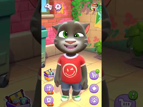 Tom's playing 😚#mytalkingtom #shortsfeed #games