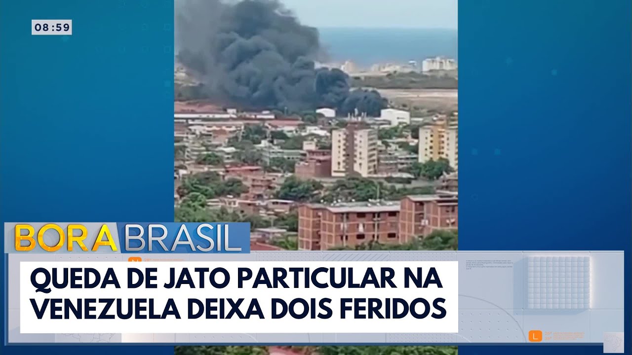 Queda de jato particular na Venezuela deixa dois feridos