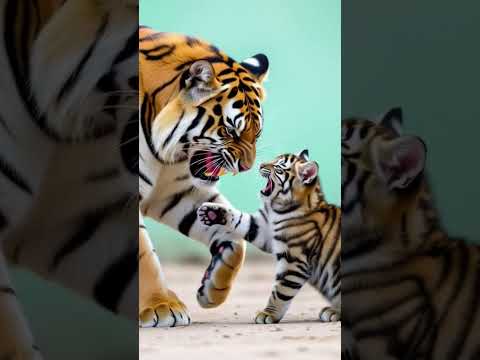 Cat fighting with Tiger #shorts #shortvideo #shortsfeed #wildlife