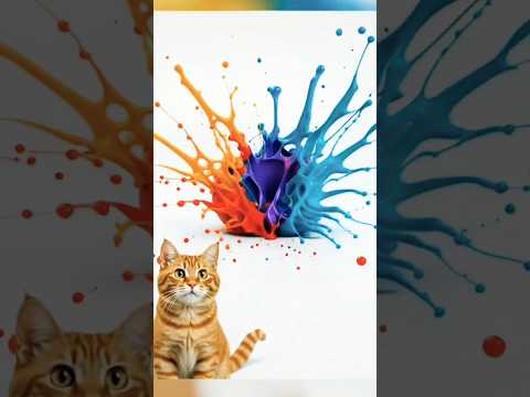 Satisfying colour mixing #colors #shortvideo #satisfying #mixingcolors #art #experimnent #cat