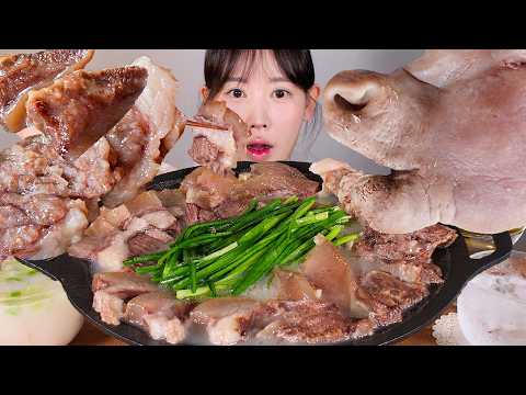 소머리를 통째로…🐂 야들야들 쫀득한 소머리 수육 먹방 Boiled Beef Head [eating show] mukbang korean food
