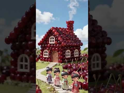 Cherries village 🍒#cherries #fruits #garden #spring #shortvideo #ytshorts #shortsviral #trending